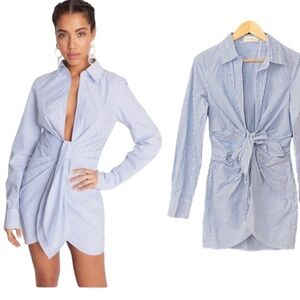 Choosy Blue White Striped Dress